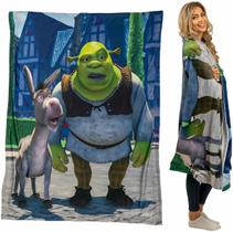 Roupa de cama Shrek Donkey Throw Franco Collectibles 117 cm x 152 cm