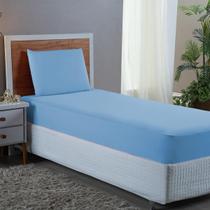 Roupa de Cama Solteiro 2 pç Percal 400 Fios ul Claro Roupa de Cama Solteiro 2 pç Percal 400 Fios ul Claro