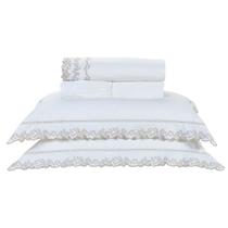 Roupa De Cama Yara King Percal 200 Fios 100% Algodão 04 Pçs
