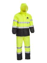Roupa de chuva John Deere High Visibility ANSI Classe III amarela Roupa de chuva John Deere High Visibility ANSI Classe III amarela