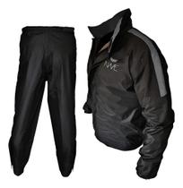 Roupa De Chuva Moto Conjunto Motoqueiro Nyl Preto/Vermelho M