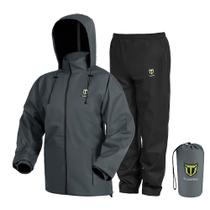 Roupa de chuva TIDEWE impermeável, respirável, leve, cinza, XL Roupa de chuva TIDEWE impermeável, respirável, leve, cinza, XL