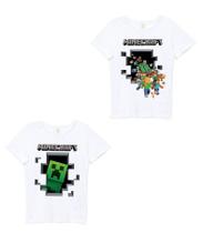 Roupa De Criança Camiseta Minecraft Infantil Kit Com 2 Peças