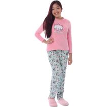 Roupa De Dormir Juvenil Pijama De Frio Feminino Quentinho Roupa De Dormir Juvenil Pijama De Frio Feminino Quentinho