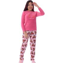 Roupa De Dormir Juvenil Pijama De Frio Feminino Quentinho