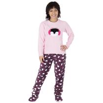 Roupa De Dormir Juvenil Pijama De Frio Feminino Quentinho