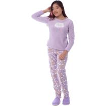 Roupa De Dormir Juvenil Pijama De Frio Feminino Quentinho