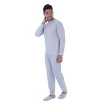 Roupa De Dormir Masculino Para o Frio Pijama Canelado Conjunto De Blusa Manga Longa E Calça - Cia do Corpo