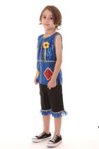 Roupa de Frevo AZUL Menino LUXO Roupa de Frevo AZUL Menino LUXO