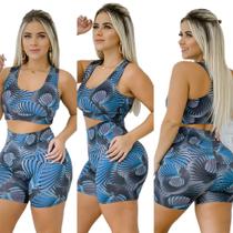 Roupa De Ginastica Feminino Academia Conjuntos Estampados- P ao GG