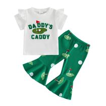 Roupa de golfe para bebês e meninas Socutebabe Daddys Caddy Summer Roupa de golfe para bebês e meninas Socutebabe Daddys Caddy Summer