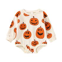 Roupa de Halloween Ayalinggo Sweatshirt Romper Pumpkin 3-6M