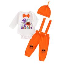 Roupa de Halloween Frietlebird Newborn Baby Boy Pumpkin 0-3M