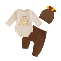 Roupa de Halloween para bebês Cevoerf My First Halloween/Thanksgiving