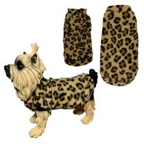 Roupa De Inverno Para Cães E Gatos - Suéter Soft Onça M