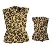Roupa De Inverno Para Cães E Gatos - Vestido Onça P