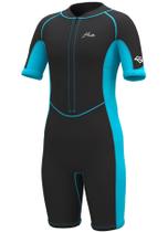 Roupa de mergulho Hevto Kids Shorty de 2 mm de neoprene para meninos e meninas de 16 anos