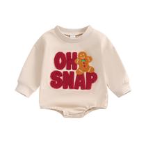 Roupa de Natal MozikQin Sweatshirt Macacão para bebês de 6 a 12 meses