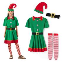 Roupa de Natal NEDROMYM Elf Cosplay para crianças de 5 a 6 anos