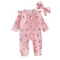 Roupa de Natal Omkzanbi Baby Girl Boy Macacão 3-6 meses Roupa de Natal Omkzanbi Baby Girl Boy Macacão 3-6 meses