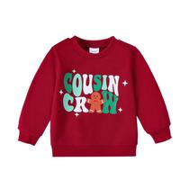 Roupa de Natal Twopumpkin Toddler Girl Boy Cousin Crew