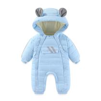 Roupa de neve JiAmy Baby Bear com capuz azul de inverno de 6 a 9 meses Roupa de neve JiAmy Baby Bear com capuz azul de inverno de 6 a 9 meses