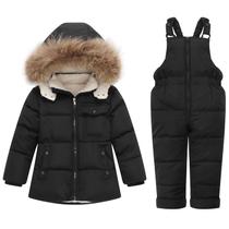 Roupa de neve para bebês IBOBOOM, roupa de neve para meninos, casaco de inverno, jaqueta, babador de esqui, roupas 5T