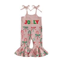 Roupa de peça única, macacão Rarjuiey Toddler Girl Candy Cane