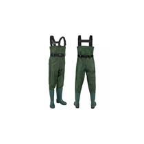 Roupa de pesca impermeável de PVC Chest Wader com botas tamanho 41