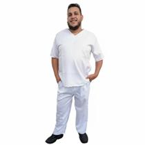 Roupa de Ração Branca Umbanda Candomblé . Bata e Calça