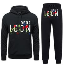 Roupa de treino DSQ2S ICONS masculina com capuz de manga comprida