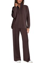 Roupa de treino Yanekop de 2 peças para mulheres, moletom e calça
