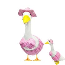 Roupa de verão Porch Goose UXEWOIZ para estátua de gramado de 23/17 polegadas Roupa de verão Porch Goose UXEWOIZ para estátua de gramado de 23/17 polegadas