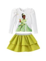 Roupa Disney Princess Tiana Toddler Girl 2 peças 5-6Y