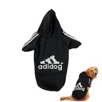 Roupa em moletom com capuz para cães pet blusa casaco