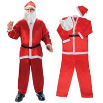 Roupa Fantasia Papai Noel Adulto Feltro - 5 Peças