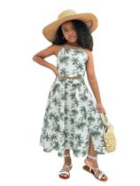 Roupa feminina Verdusa com estampa tropical havaiana, 2 peças, 6Y Roupa feminina Verdusa com estampa tropical havaiana, 2 peças, 6Y