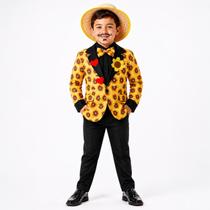 Roupa Festa Junina Masculina Infantil Paletó Noivo Caipira Roupa Festa Junina Masculina Infantil Paletó Noivo Caipira