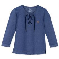 Roupa Infantil Bata Jeans Malha Charpey Manga Longa Cordão Amarração Despojado Roupa Infantil Bata Jeans Malha Charpey Manga Longa Cordão Amarração Despojado