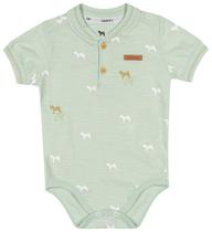 Roupa Infantil Body Bebê Bata Em Flame Charpey Manga Curta Baby Algodão