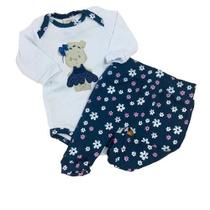 Roupa Infantil Body Bebê Menina e Calça Estampada Conjunto Ursinha de Saia Confortável Korte Rekorte Roupa Infantil Body Bebê Menina e Calça Estampada Conjunto Ursinha de Saia Confortável Korte Rekorte
