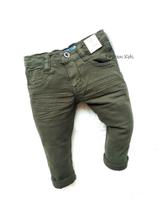 Roupa Infantil Calça Jeans Colorida Verde Militar Bebê Menino
