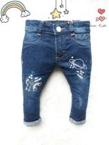 Roupa Infantil Calça Jeans Despojada Bebê Menina Fashion