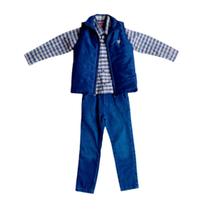 Roupa Infantil Camisa Xadrez Manga Longa Colete Estiloso e Calça Jeans Quentinha Confortável Anuska Roupa Infantil Camisa Xadrez Manga Longa Colete Estiloso e Calça Jeans Quentinha Confortável Anuska