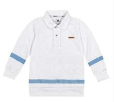 Roupa Infantil Camiseta Frio Manga Longa Gola Polo Malha Charpey Moda Inverno Confortável