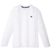 Roupa Infantil Camiseta Manga Longa Branca Charpey Estilosa e Confortável