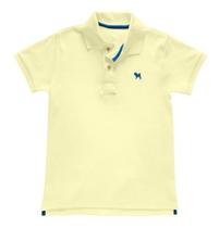 Roupa Infantil Camiseta Polo Charpey Amarela Piquet Confortável e Estilosa