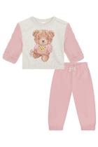Roupa Infantil Conjunto Moletom Infantil Feminino Blusa Ursinha Manga Pelinho Calça Flanelado Kukiê Roupa Infantil Conjunto Moletom Infantil Feminino Blusa Ursinha Manga Pelinho Calça Flanelado Kukiê