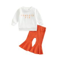 Roupa infantil ITFABS Pumpkin Pullover & Flare Pants 6-12M