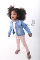 Roupa Infantil Jaqueta Casaco Blusa Jeans Estilosa Bebê Menina